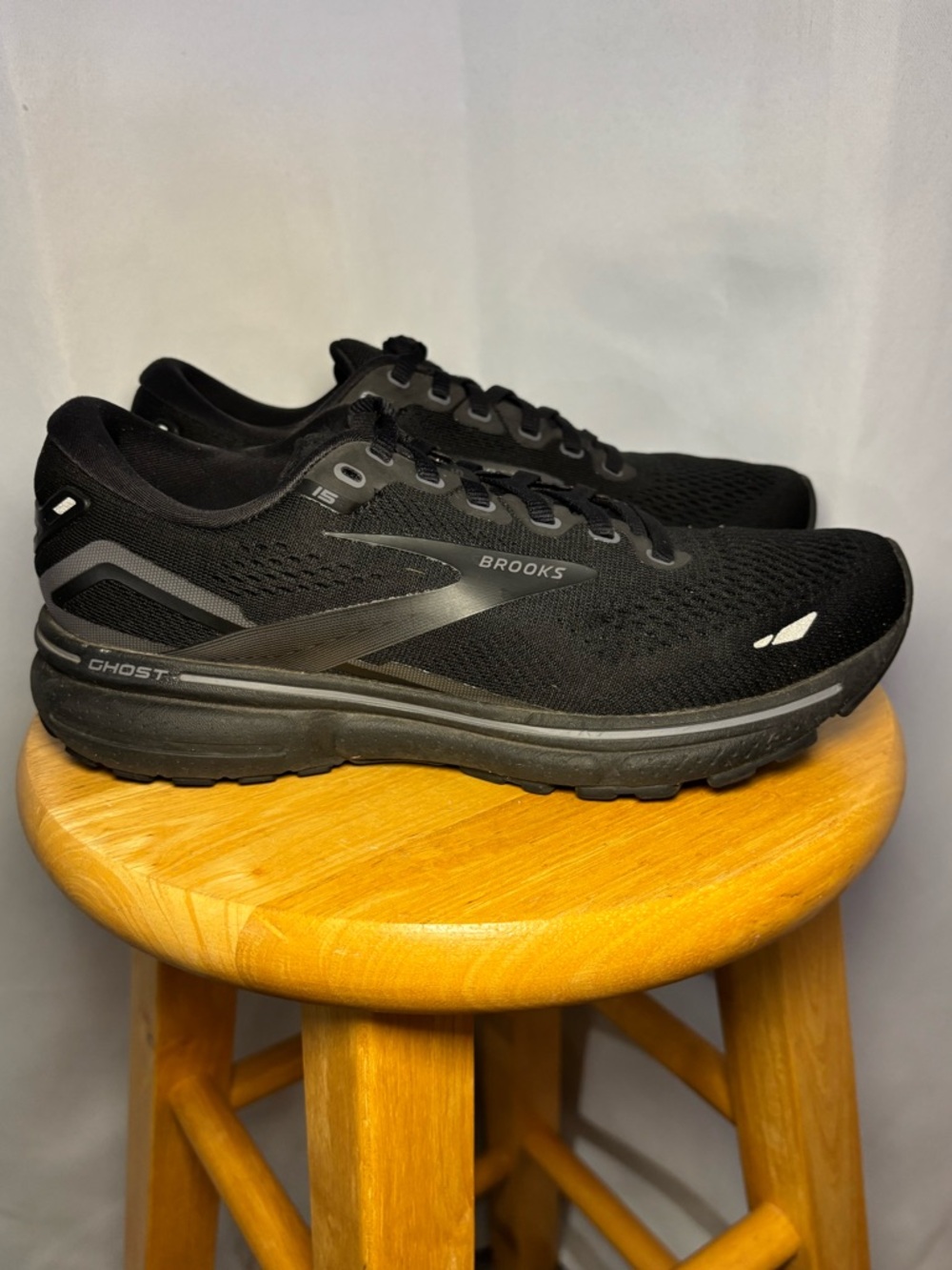 Brooks Ghost 15 Black Running Shoes Women’s Size 8 Athletic Sneaker - Picture 5 of 8